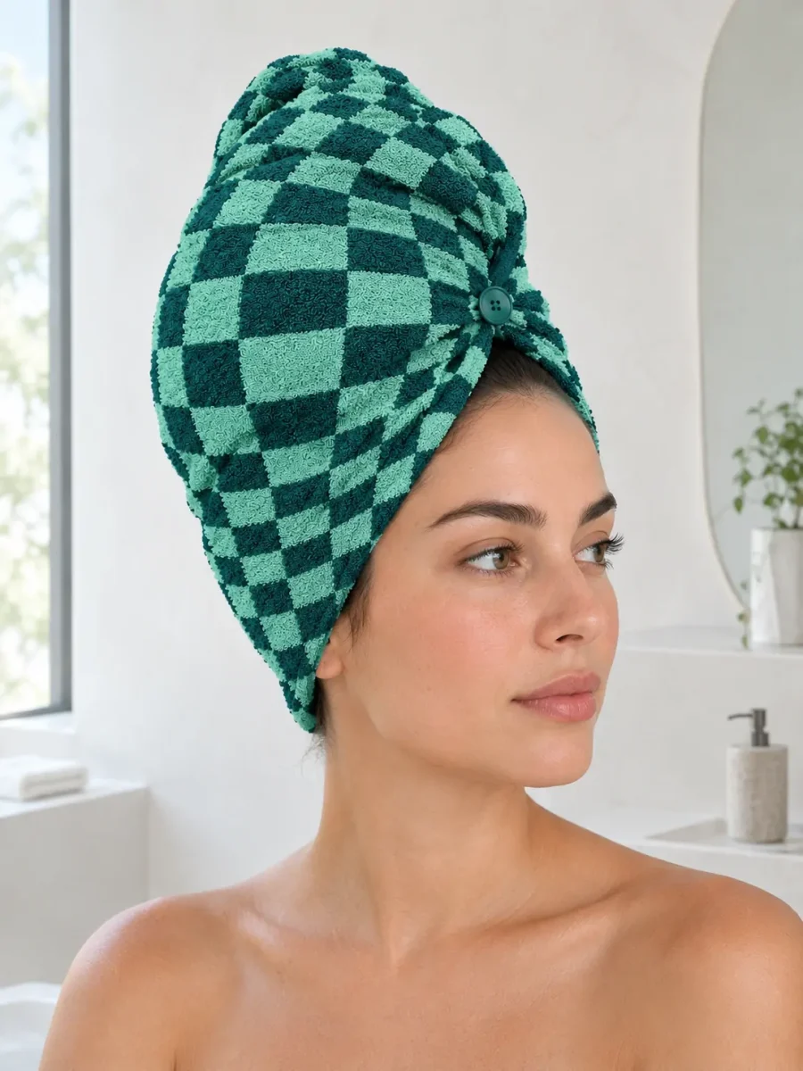 Bulge Twist Hair Wrap, worn