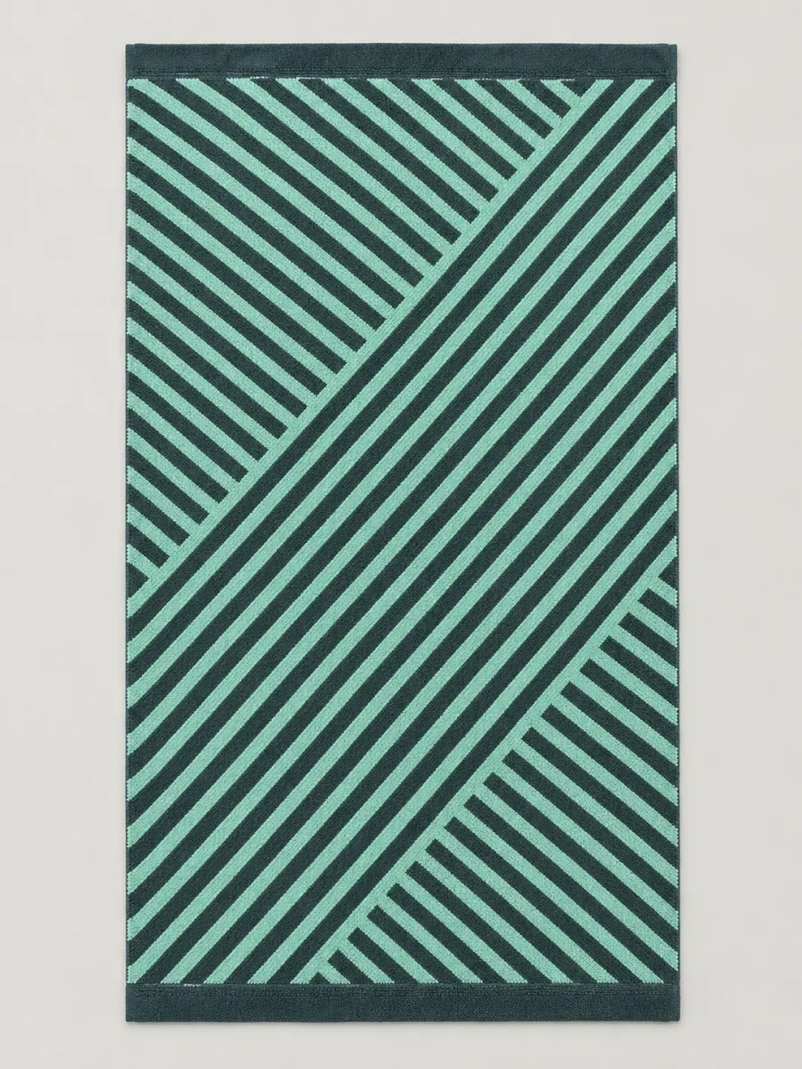 Drift Bath Towel laid flat, whole pattern