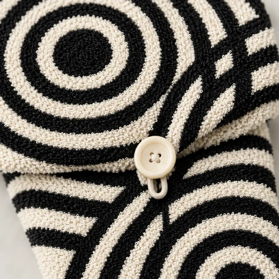 Echo Twist Hair Wraps, Set of 2, close-up of the jacquard terry
