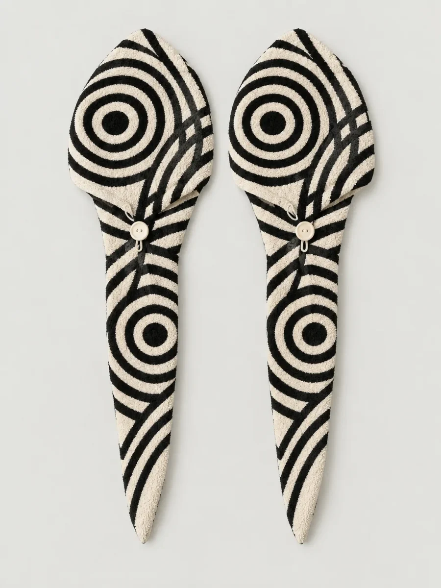 Echo Twist Hair Wraps, Set of 2 laid flat, whole pattern
