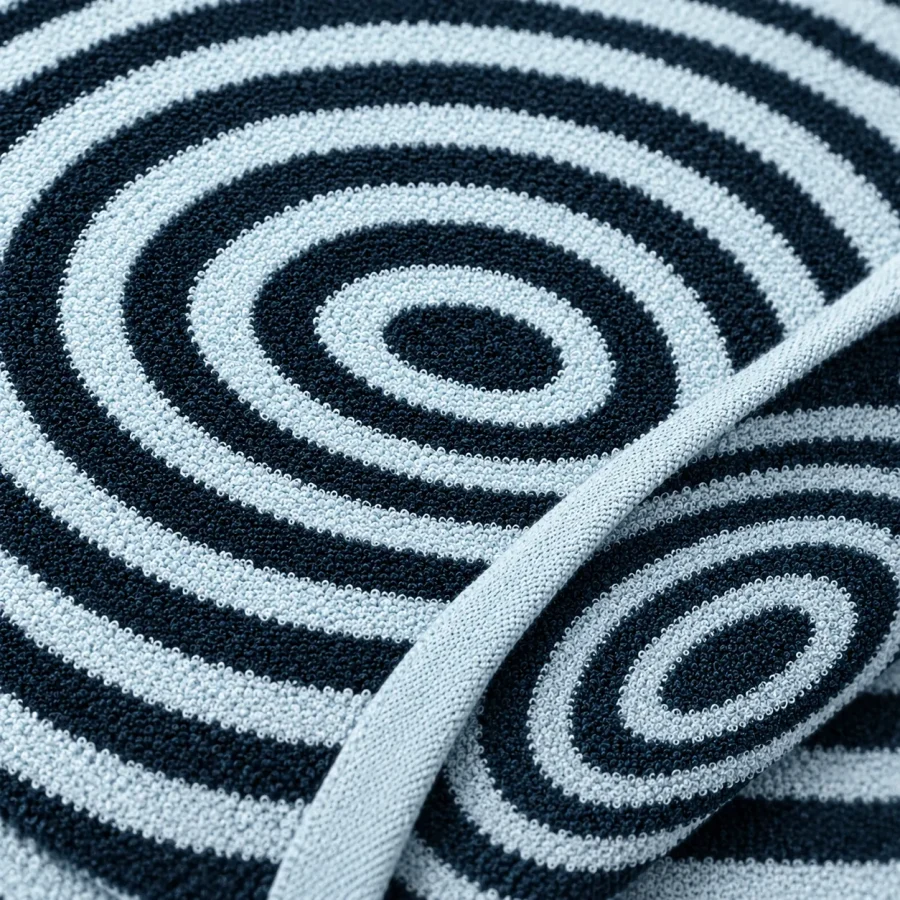 Orbit Bath Towel, close-up of the jacquard terry