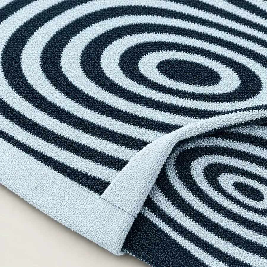 Orbit Beach Towel, close-up of the jacquard terry