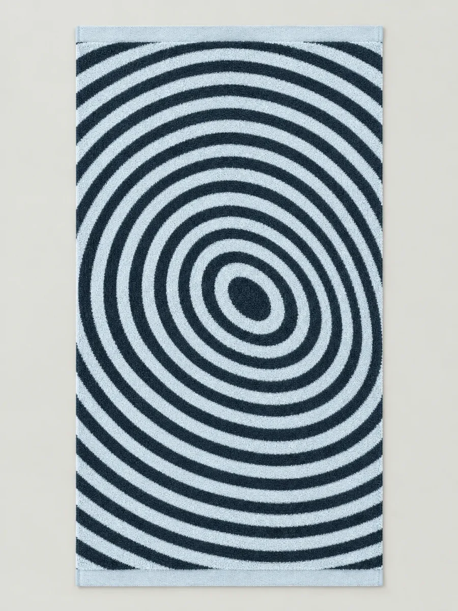 Orbit Beach Towel laid flat, whole pattern