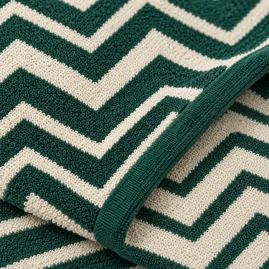 Pulse Bath Towel, close-up of the jacquard terry