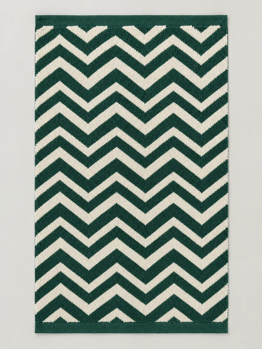 Pulse Bath Towel laid flat, whole pattern