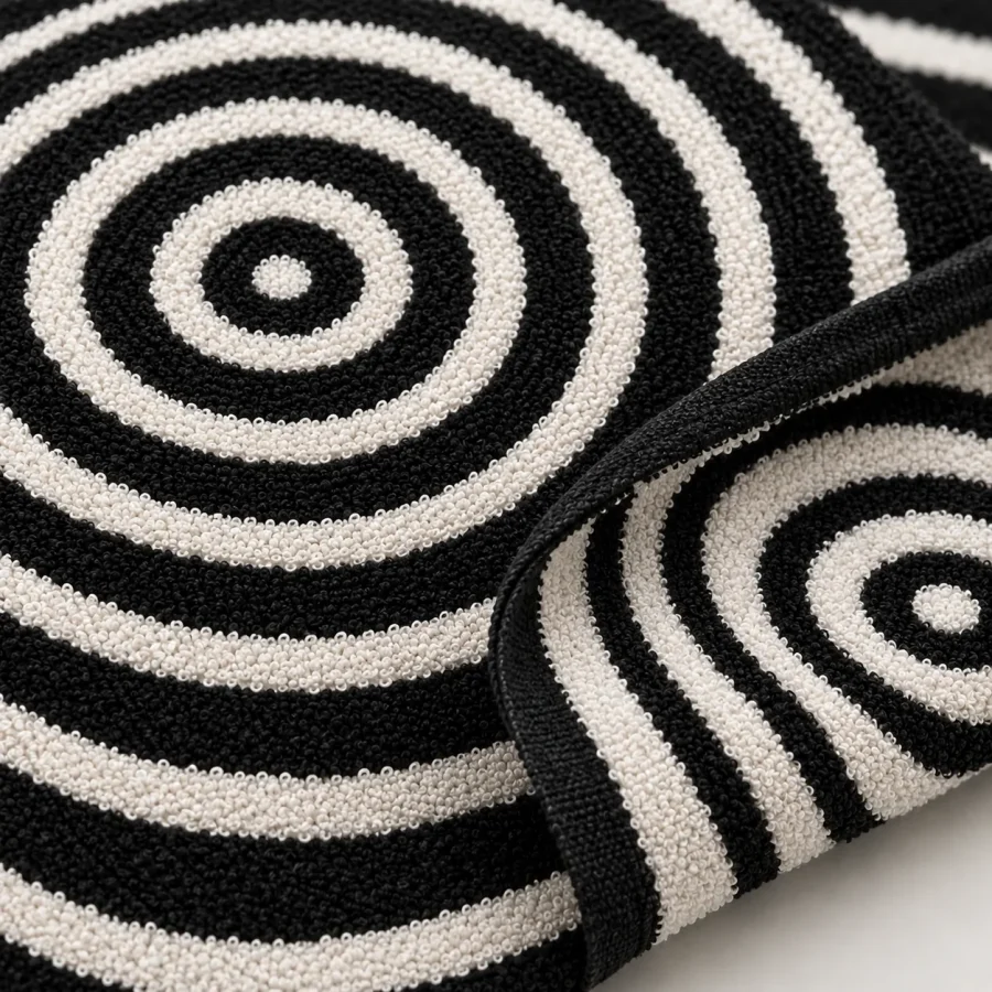 Ring Bath Towel, close-up of the jacquard terry