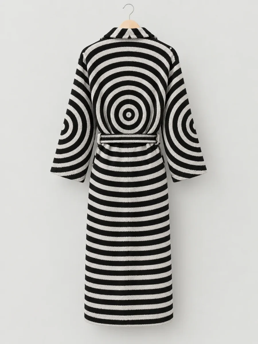 Ring Shawl Collar Robe, back view
