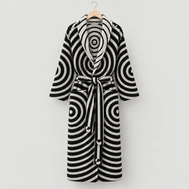 Ring Shawl Collar Robe, studio photo