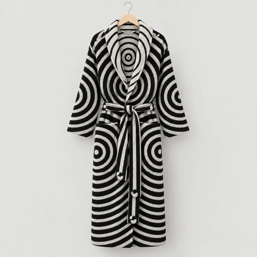 Ring Shawl Collar Robe, studio photo