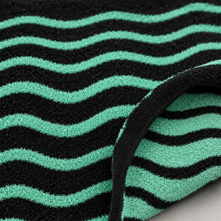 Ripple Bath Towel, close-up of the jacquard terry