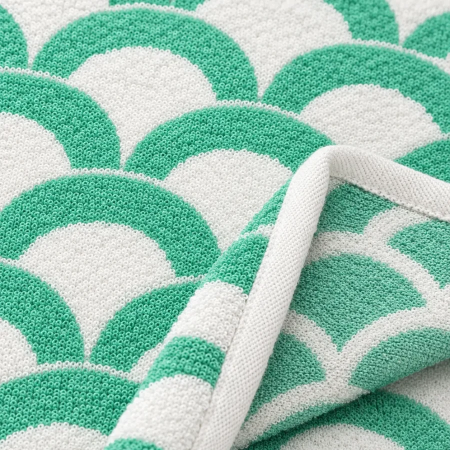 Scale Bath Towel, close-up of the jacquard terry