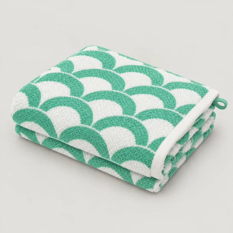 Scale Bath Towel, studio photo