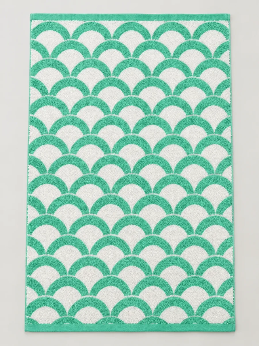 Scale Beach Towel laid flat, whole pattern
