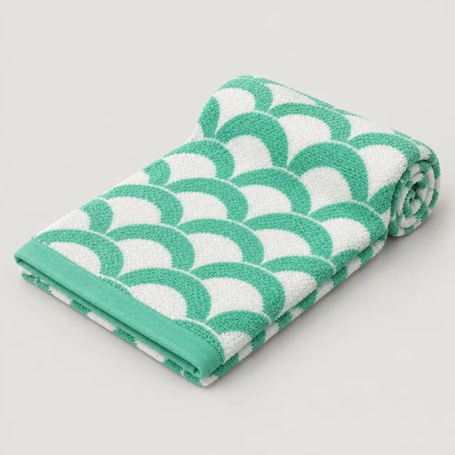 Scale Beach Towel, studio photo