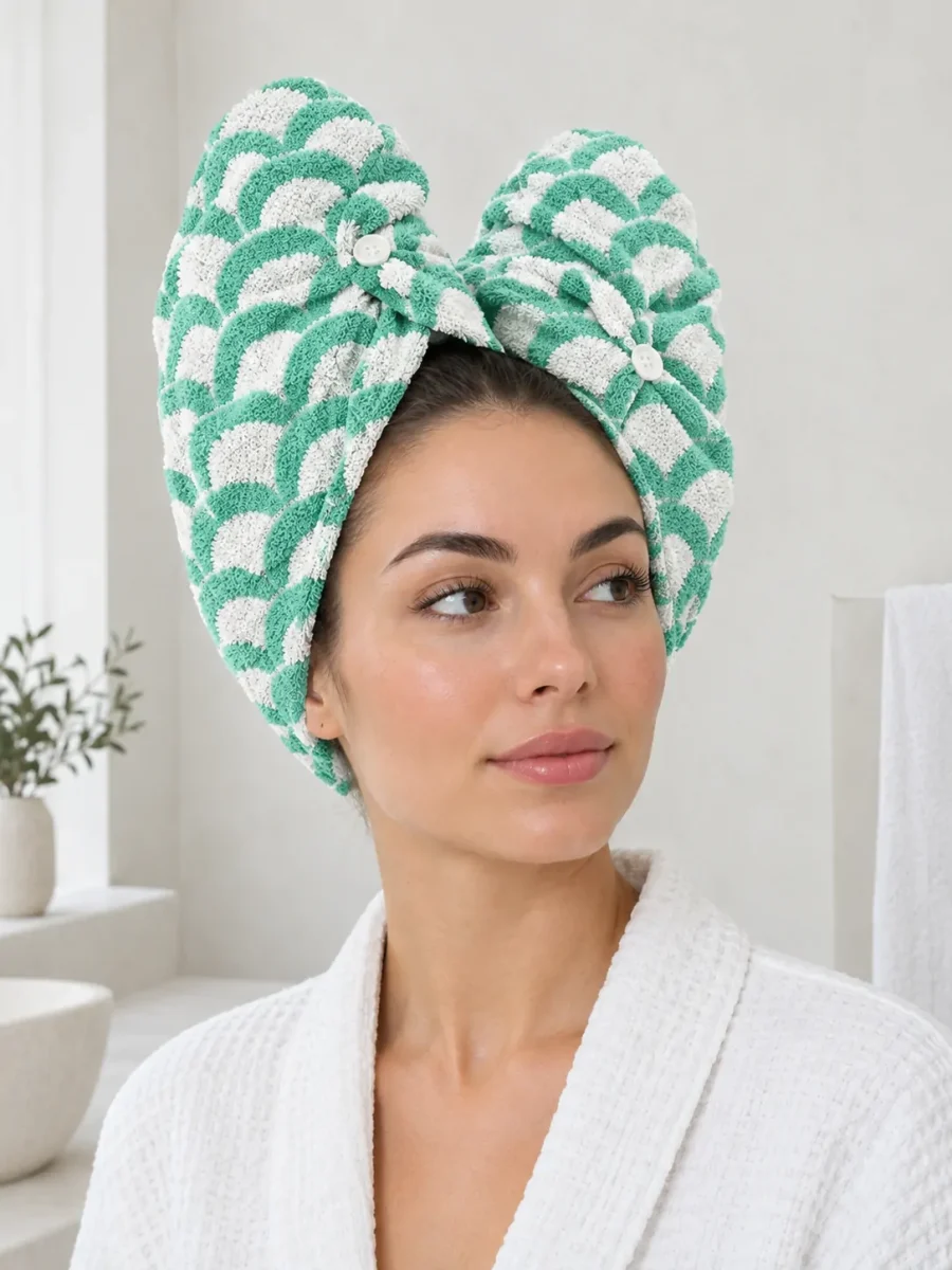 Scale Twist Hair Wraps, Set of 2, worn