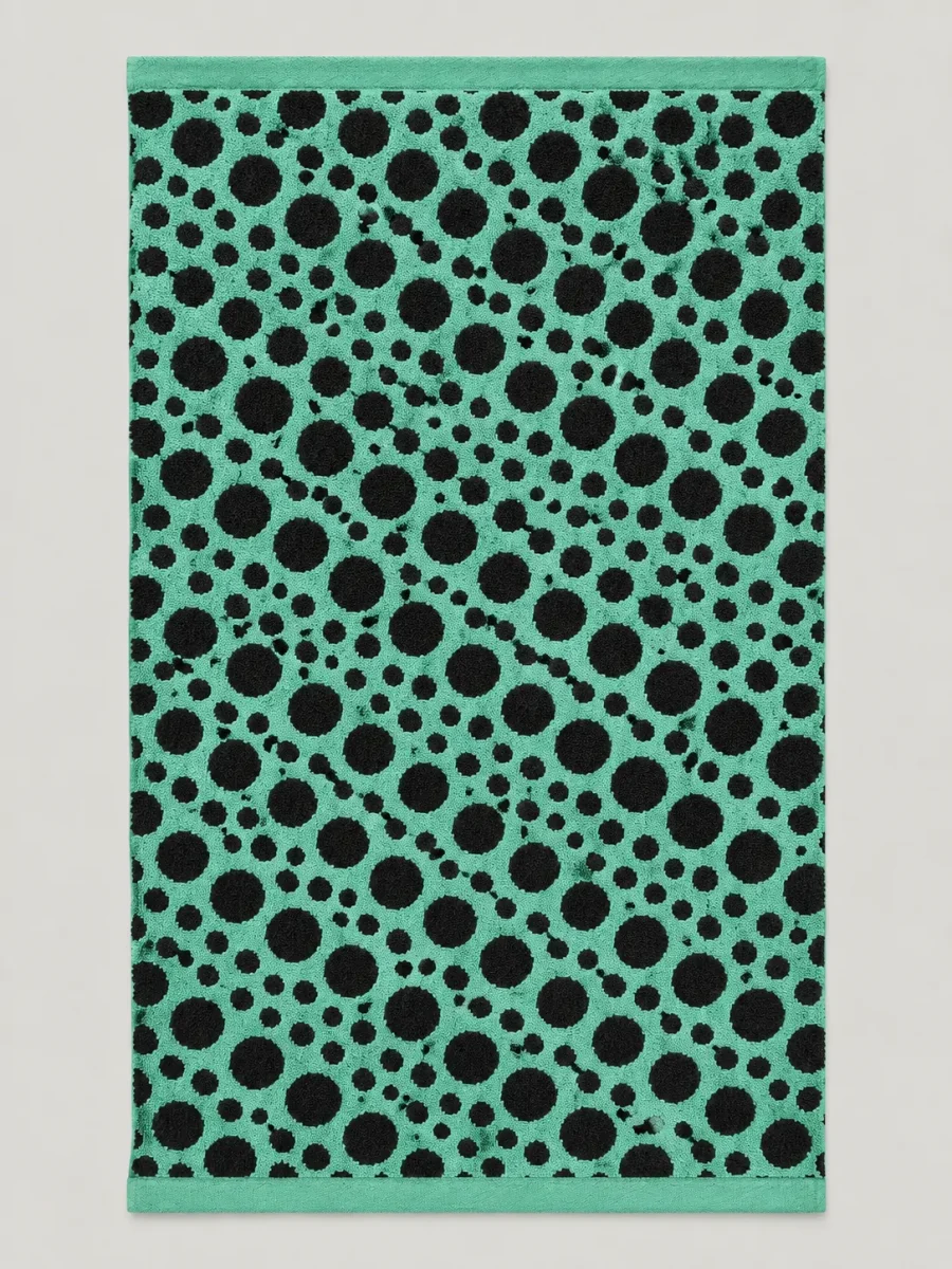 Shift Bath Towel laid flat, whole pattern