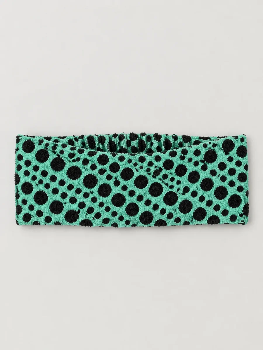 Shift Spa Headband laid flat, whole pattern