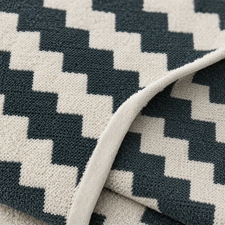 Step Bath Towel, close-up of the jacquard terry