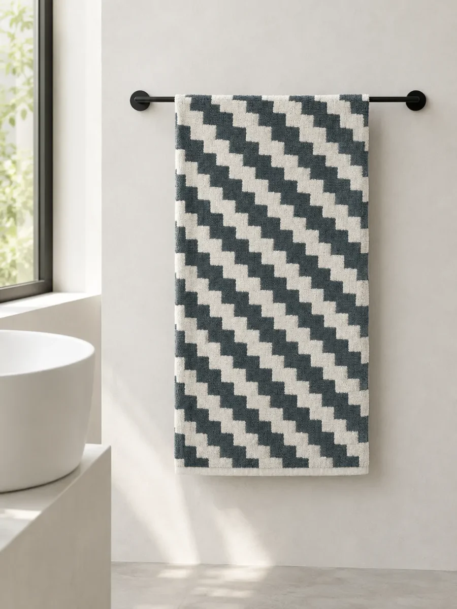 Step Bath Towel hanging in a bathroom