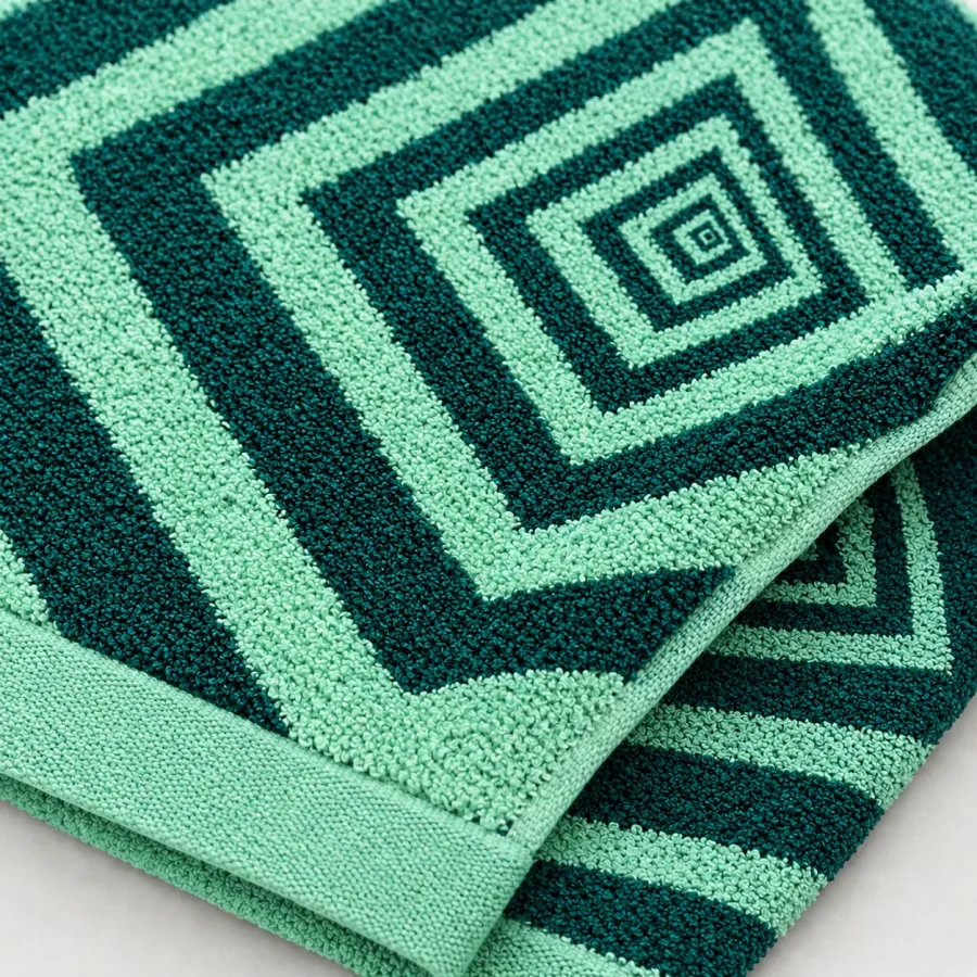 Tunnel Beach Towel, close-up of the jacquard terry