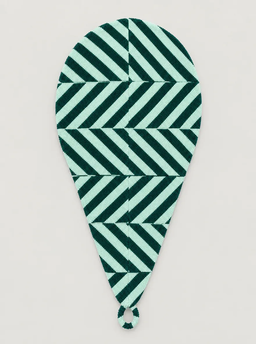 Twist Turban Hair Wrap laid flat, whole pattern